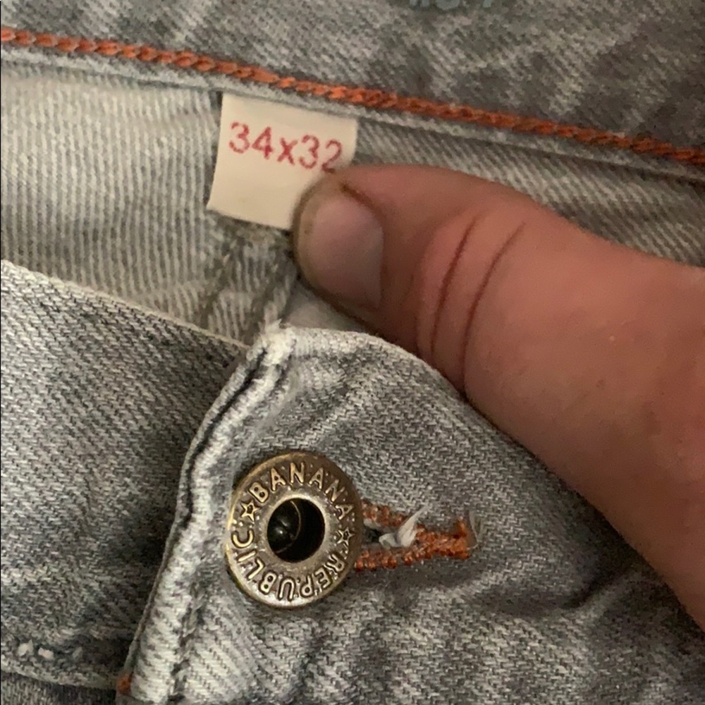 Vintage straight silver wash jeans